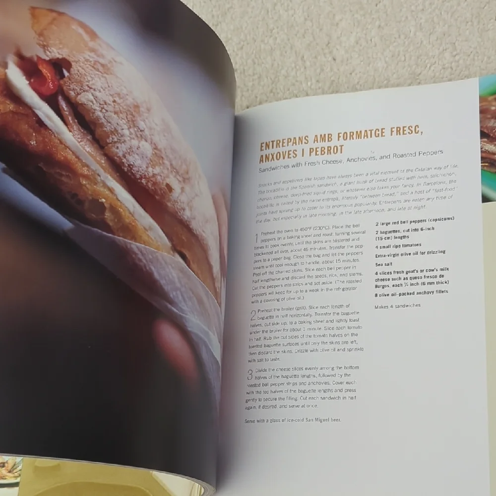 3 For $30. Williams Sonoma Barcelona Recipe Book with Golden Cover